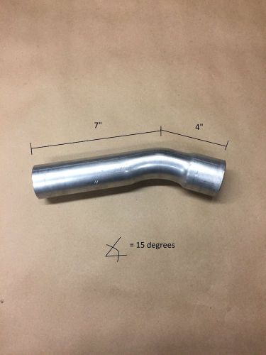 Exhaust adapter pipe 2&#034; id/ 2&#034; od with 15 degree bend