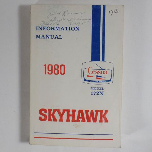 Cessna model 172n skyhawk 1980 information manual performance specifications