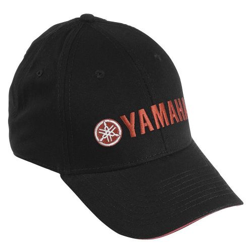 Yamaha waverunner boat outboard black &amp; red essential cap hat crp-13hyr-bk-ns