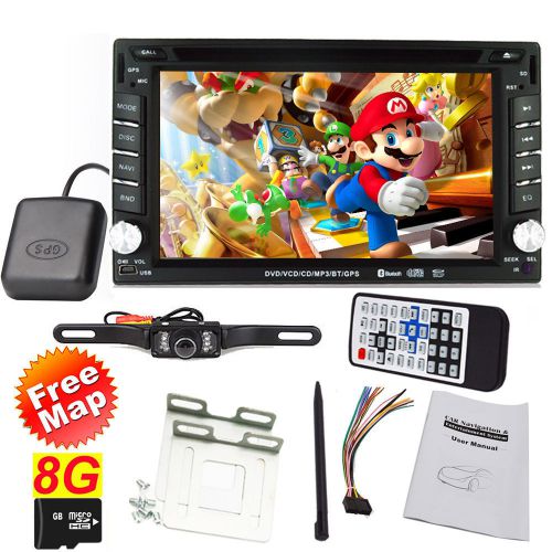 In dash 6.2&#039;&#039; 2din gps audio headunit bluetooth car stereo dvd player+backup cam