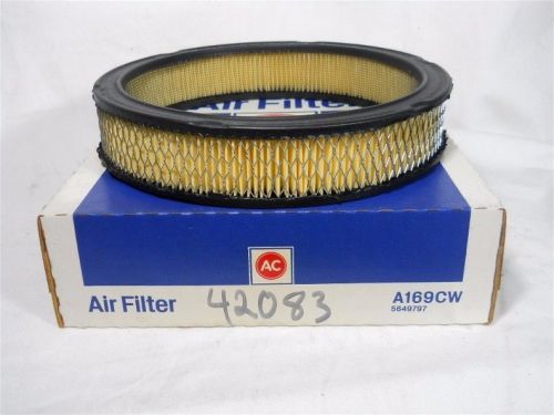 Original in box ~ ac delco air filter a169cw ~ newoldstock nos~ 1967 &amp; up gm