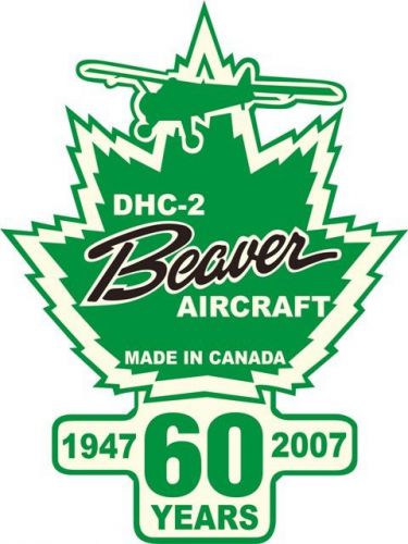 De havilland beaver 60 aircraft decal/sticker 10&#039;&#039;high x 7.513&#039;&#039;wide!