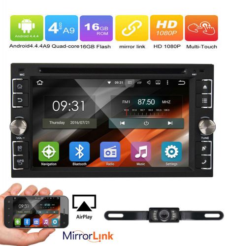 Quad-core android 4.4 double 2 din 6.2&#034; car dvd player stereo gps radio+camera