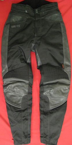 Ladies hein gericke goretex leather motorcycle trousers uk 8  26&#034; waist 30&#034; leg