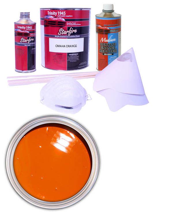 Omaha orange acrylic enamel auto paint kit