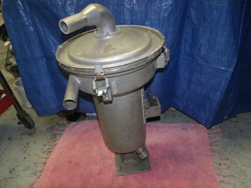 Plastic injection molding machine hopper vacuum loader stainless 14&#034; dia.24&#034;tall