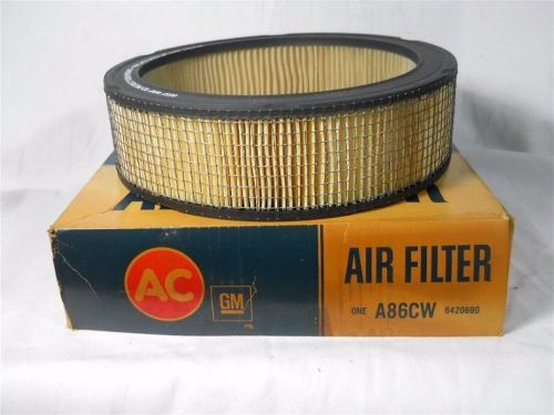 Original in box ~ ac delco air filter a86cw ~ newoldstock nos ~ 1959-67 chevy v8