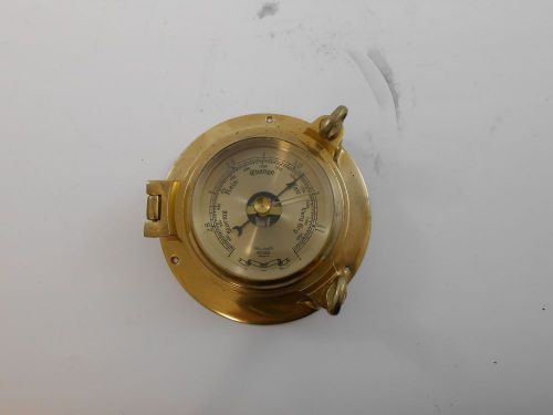 Abi 740310 polished brass porthole barometer 5-1/2&#034;
