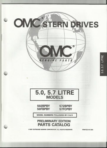 5.0/5.7 litre models 1997 omc stern drives genuine parts catalog marine manual