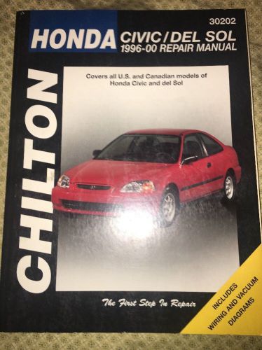 Chilton honda civic/ del sol 1996-00 repair manual