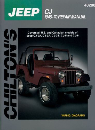 Repair manual chilton 40200 fits 66-70 jeep cj5