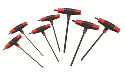 Craftsman 946383 hex keys t-handle ball end 1/8-1/4in. sae set of 7