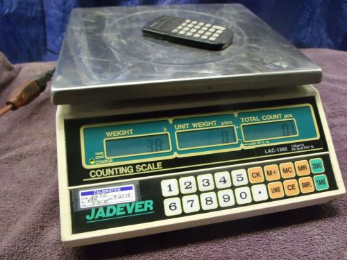 Jadever lac-1260 digital counting scale 26 lb x .002 12 kg x 1g. ss remove top