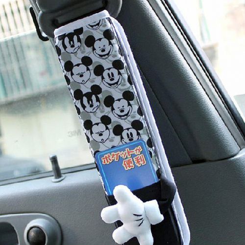 Car seat belt sleeves pocket storage cellphone / mickey mouse / single