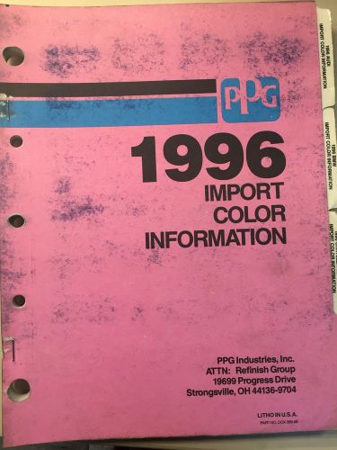 Ppg 1996 import color information - color chip book