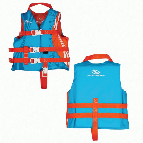 New stearns 20000013960 child antimicrobial nylon vest life jacket - 30-50lbs -