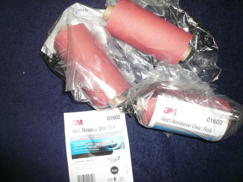 3m red disc roll 6" p400 grit 300shts