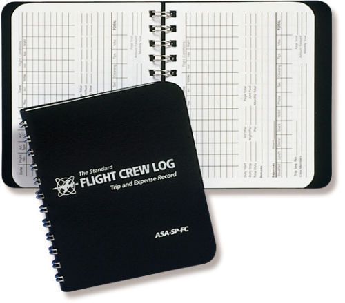 Lot of 2 asa flight crew logbook log trip and expense record airline pilots cfi