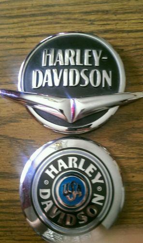 Harley davidson odd ball tank badge set