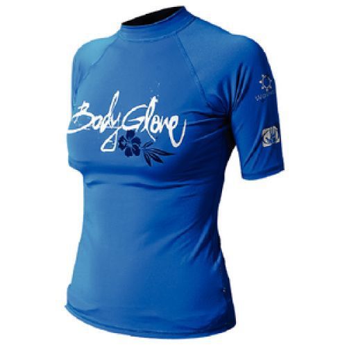 Sports dimensions #1210wxsbb - basic ladies short sleeve lycra shirt - blue - xs