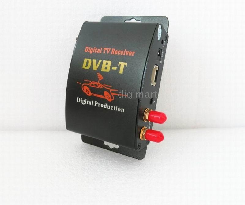 Car dvb-t mpeg-4 digital tv dual tuner tv receiver mini tv box mobile tv 