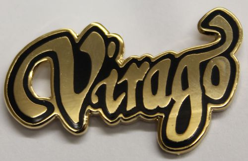New yamaha virago script logo enamel pin lapel badge from fat skeleton