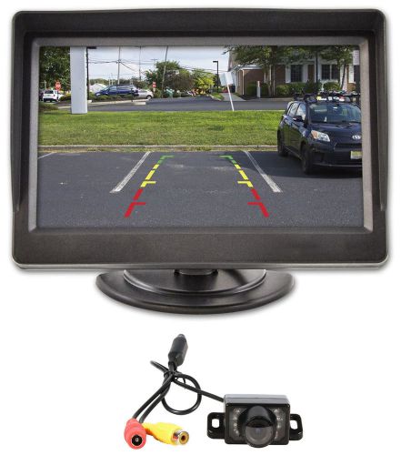 Rockville butterfly mount backup night vision camera+4.3&#034; dash mount car monitor