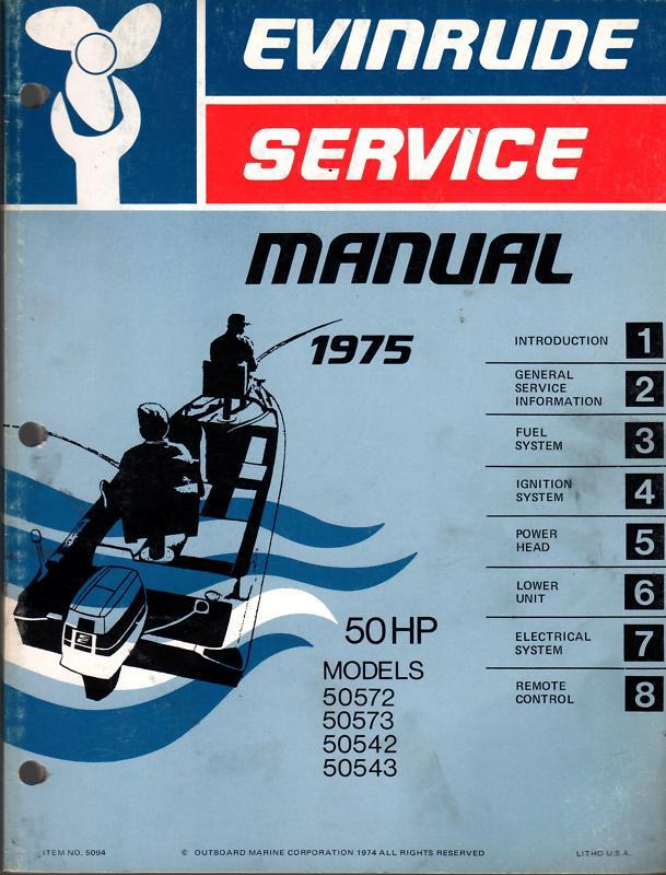 1975 evinrude outboard motor 50 hp service manual  (964)