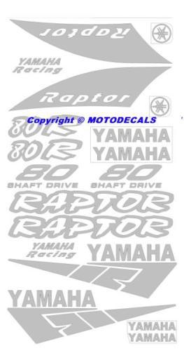 Raptor 80 front rear fender decal sticker kit silver