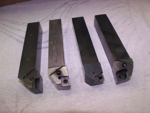 1&#034; shank lathe tool holders carbide bit insert turning indexable valenite qty 4