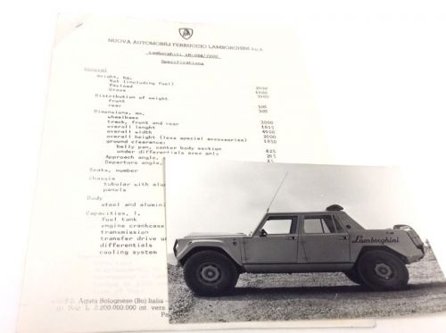 Lamborghini lm002 new vehicle specifications documents with image