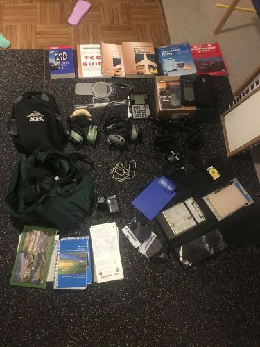 Flight bag, gps, head sets, books to learn to fly, and much more