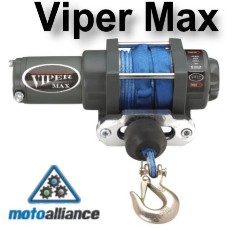 New viper max 3000lb winch with blue amsteel-blue synthetic rope motoalliance