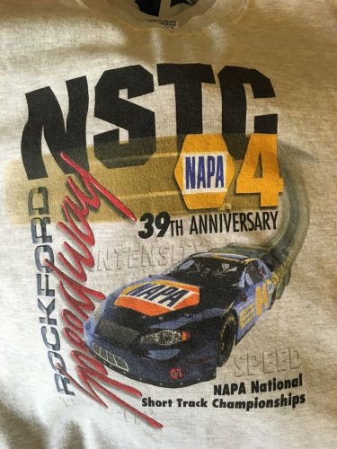 Nstc napa car racing sweatshirt 2xl gray 39th anniversary short track champion