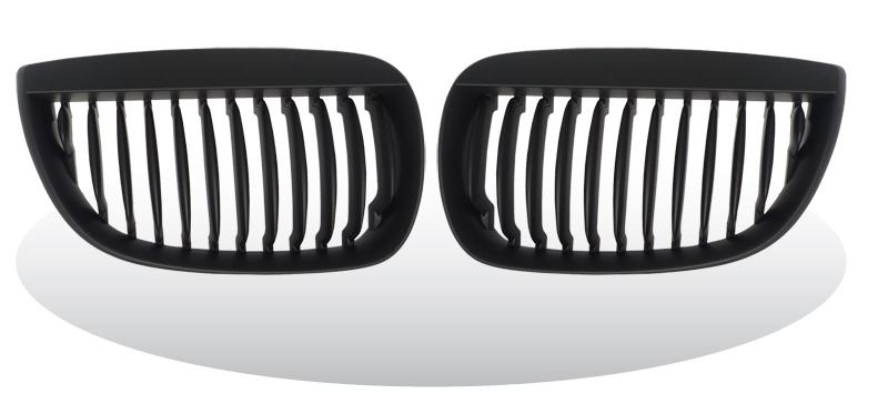 Ea lots of 10 front bmw e81 e87 2004-2008 1 series grill grille black abs pair 