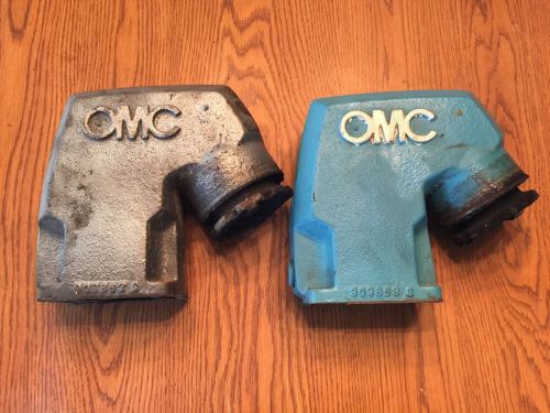 Omc  exhaust elbow risers  v8 lot of 2  909863 305,350,5.7 fresh water !!!