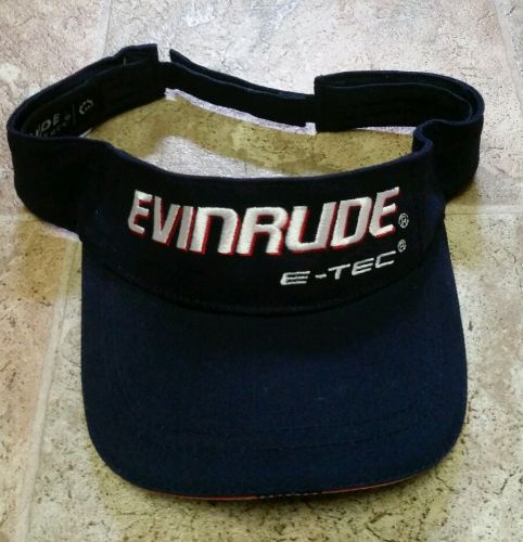 Evinrude outboard motors e-tec navy knit polyester visor hat