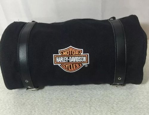 Harley-davidson 8 pouch roll-up canvas travel tool bag-motorcycle storage unused