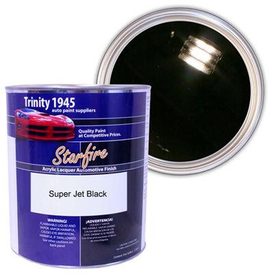 Starfire acrylic lacquer auto paint super gloss jet black - 1 gallon