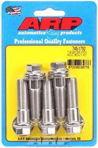 Arp universal bolt 1/2-20 in thread 1.750 in long stainless 5 pc p/n 745-1750