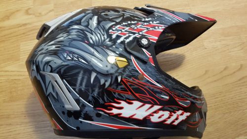 Vcan v-can v370 motorcycle motorbike motorcross mx helmet acu gold approved xl