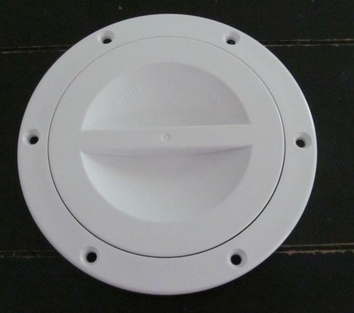 White 4&#034; access hatch cover twist out deck plate marine boat valterra sale