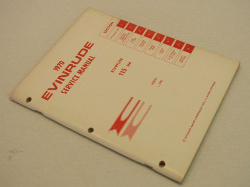 1970 evinrude 115 hp starflite model 115083 oem factory service repair manual