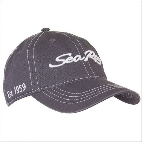 Searay boats 100% cotton adjustable anchor cap hat - charcoal