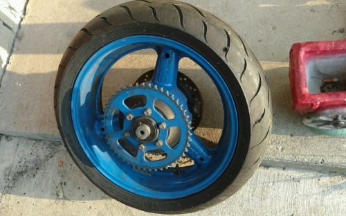 95 gsxr 1100 oem rear rim with newer dunlop tire (look free shipping)