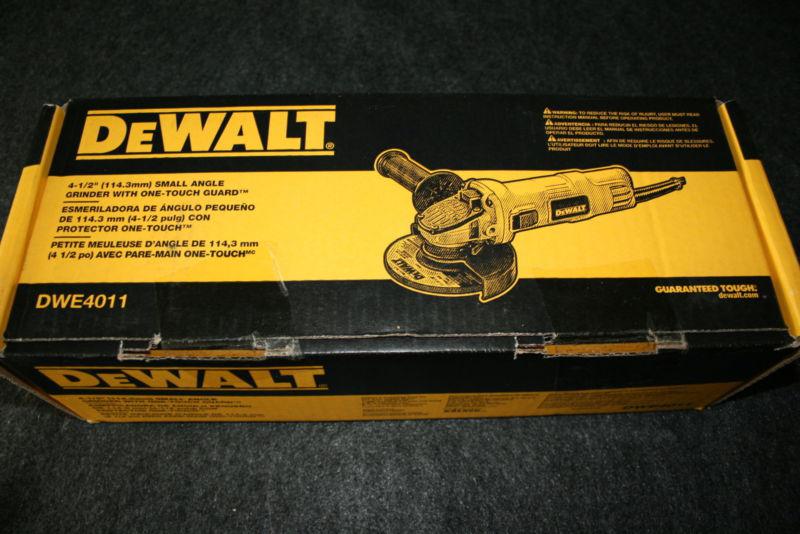 New - dewalt 4 1/2" small angle grinder with one-touch guard dwe4011