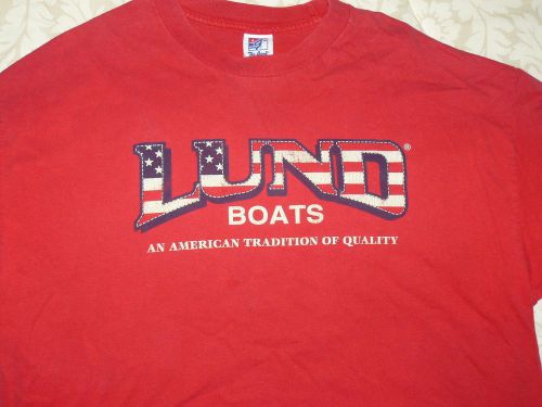 Lund boats an american tradition of quality t-shirt red x-large men&#039;s