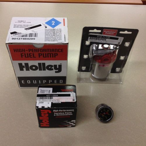 Holley fuel pump, fram filter and fuel regulator, flathead, rat rod, hot rod