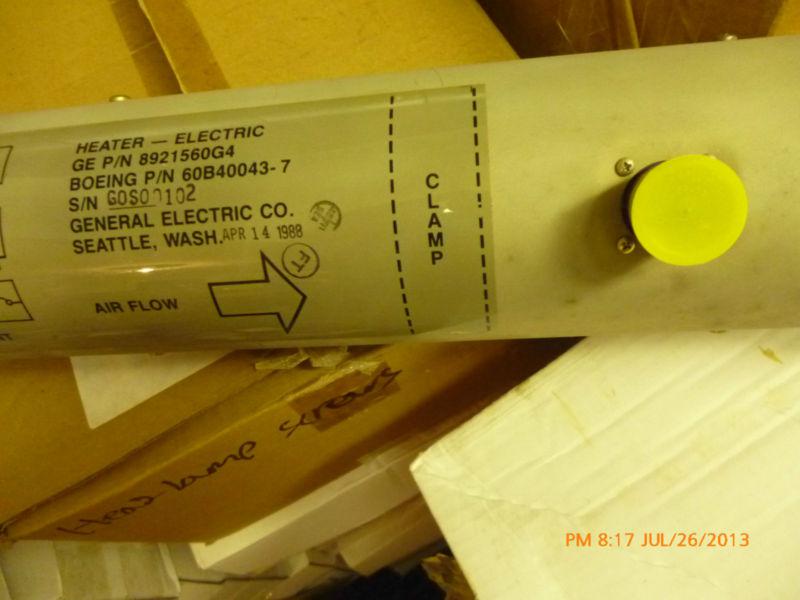 Boeing/general electric heater, bac no. 60b40043-7, ge no. 8921560g4, new