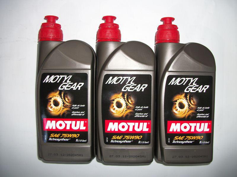 Uc076 100093 motul motylgear 75w-90 1 liter transmission oil api (3 pack)